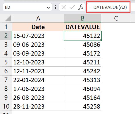 convert date value to date excel.